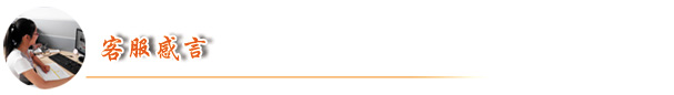 客服感言 客服感言