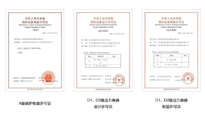 凱能科技鍋爐壓力容器制造資質 凱能科技鍋爐壓力容器制造資質