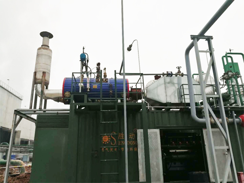 600KW發電機組余熱鍋爐項目現場