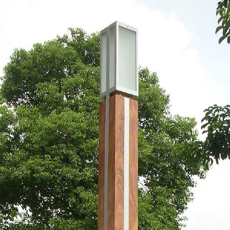 方形LED景觀燈特色木紋工藝鋁制簡(jiǎn)約公園庭院景觀燈柱廠家批發(fā)