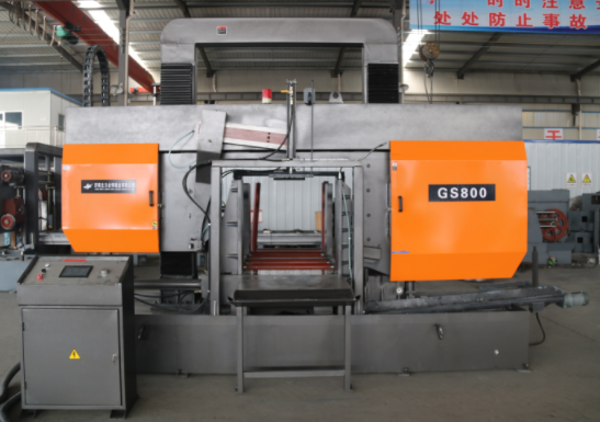 GS800數控龍門帶鋸床切削能力大